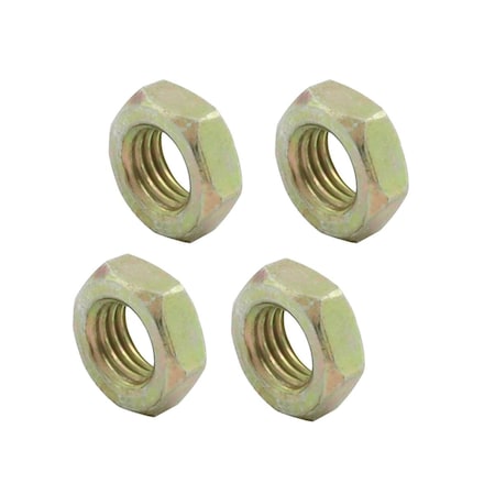 Allstar Performance 0.38 in. 24 Left Hand Steel Jam Nuts, 4PK ALL18255